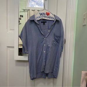 Banana Republic Oversized Short Sleeve Button Up Shirt